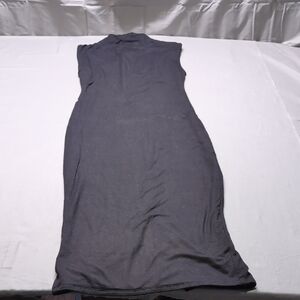 NWT Naked Wardrobe Womens Sleek Sleeveless Black Midi Dress Shapewear Size‎ L